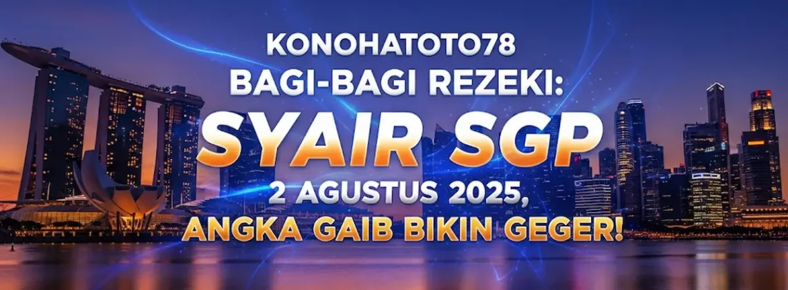 Konohatoto78 Bagi-bagi Rezeki Syair SGP 2 Agustus 2025, Angka Gaib Bikin Geger! - angkagaib.com