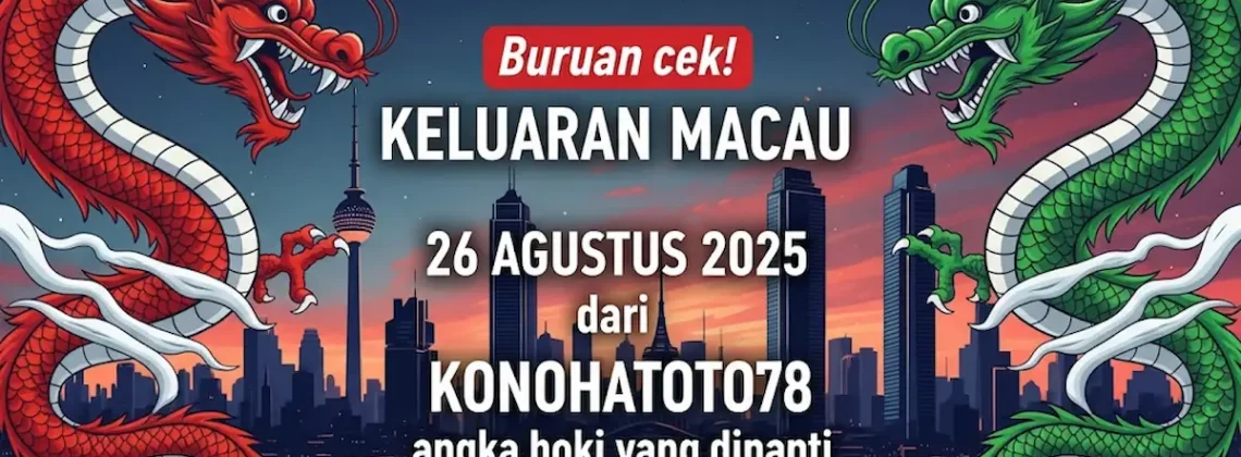 Buruan cek! Keluaran Macau 26 Agustus 2025 dari Konohatoto78, angka hoki yang dinanti - keluarantoto78.com