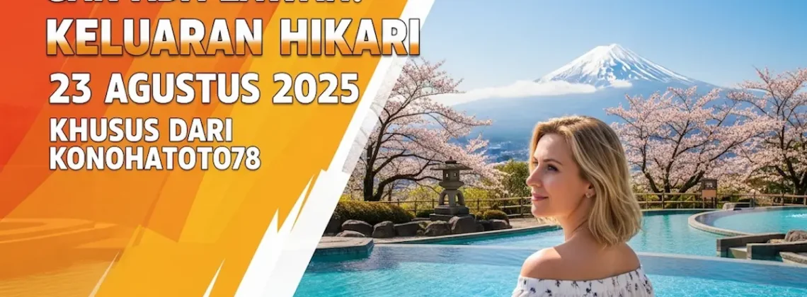 Gak Ada Lawan! Keluaran Hikari 23 Agustus 2025 Khusus dari Konohatoto78 - keluarantoto78.com
