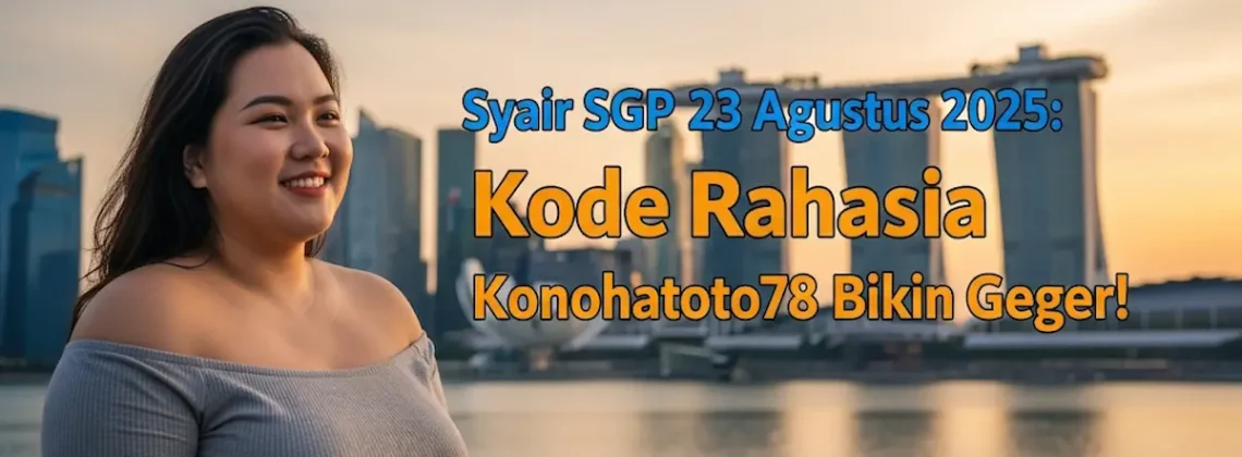 Syair SGP 23 Agustus 2025 Kode Rahasia Konohatoto78 Bikin Geger! - keluarantoto78.com